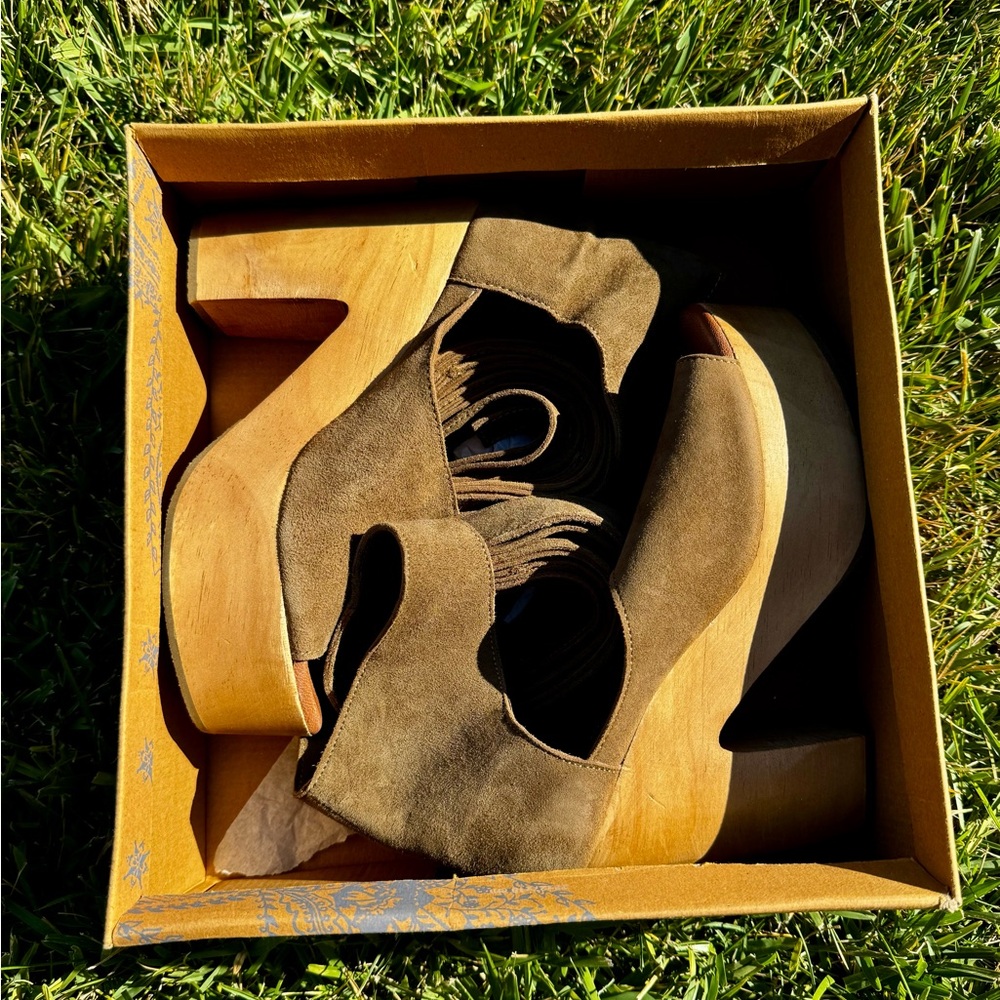 Free People Suede Platform Heel